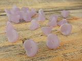 MILKY ALEXANDRiTE MATTE AB Three Petal Flowers /Czech Glass Beads Qty 12 Pressed Glass Gorgeous Lavender Flower Beads