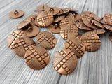 Tribal Pathways Button, Antique Copper Metal Button, 20mm Qty 4 Great Leather Wrap Clasps Clothing Buttons