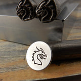 DRAGON Metal Stamp, Dragon Head Outline Stamp, 7mm, Stamping Tool for DIY Jewelry, Steel Stamp