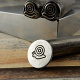 SNAIL Metal Stamp, Smiling Snail Design, Outline Stamp, 6mm, Stamping Tool for DIY Jewelry, Steel Stamp