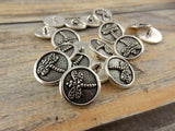 DRAGONFLY Buttons Tierracast Button 17mm Antique Silver Metal Button, Round Shank Back, Qty 4, Dragon Fly 5/8” Leather Wraps or Focal Clasps