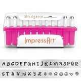 ImpressArt Bridgette Metal Stamping Kit, Alphabet Uppercase, 3mm Metal Stamps Set, Hand Stamping Tool for Jewelry Blanks Leather and Clay