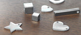 ORGANIC SQUARE WASHERS, Pewter Stamping Blanks 23mm or 27mm Square Tags, 16 Gauge Metal Blanks, Qty 2 to 4 Discs DiY