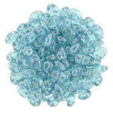 AQUAMARINE LUSTER SuperDuos 2/5mm / 10 Grams Czech Glass Matubo Superduo Seed Beads / Two Hole 2x5mm / Aqua Blue Super Duos