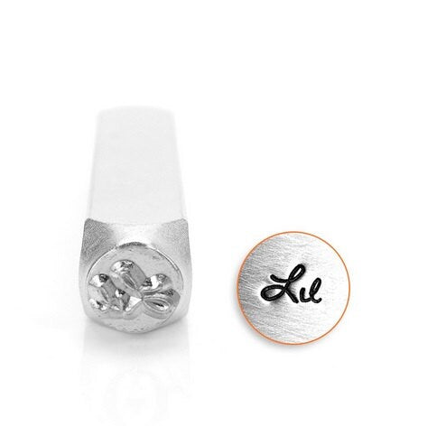 Lil Metal Stamp ImpressArt 6mm, Sorority Sister Design Stamps, Little Sis Design, Tool for Stamped DiY Jewelry, Steel Stamp