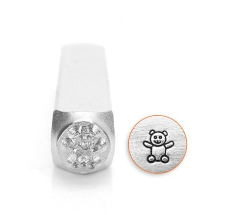 TEDDY BEAR Metal Stamp ImpressArt Design Stamp 6mm Childs Toy Metal Stamping Tool for DIY Jewelry, Steel Stamp