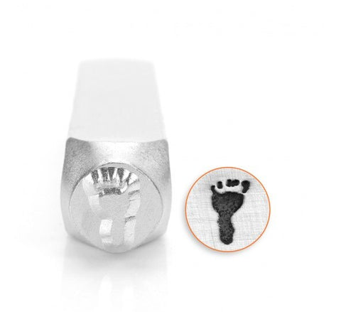 Foot Print Left Large design ImpressArt metal stamp 9.5mm Footprint Feet, Baby Feet Stamp, Steel Stamp