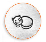 Sleeping Cat Metal Stamp, ImpressArt Stamp, Cat Design Stamp, 6mm, Jewelry Tool Steel Punch, Pet ID Tag Stamp, Kitten Stamp, Steel Stamp