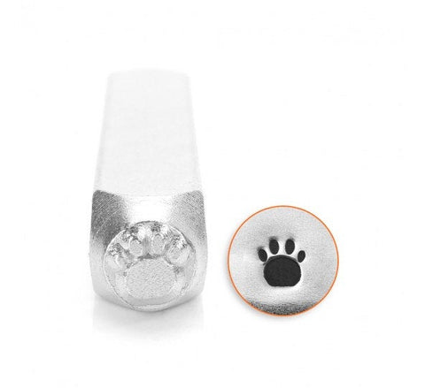 Paw Print Metal Stamp, Paw Print Stamp, ImpressArt Design Stamp 6mm, Dog Paw Stamp, Pet ID Tags Pet Owner Jewelry, Steel Stamp