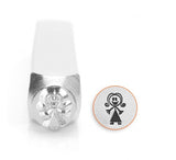 Mama Stick Figure Metal Stamp, ImpressArt, Design Stamp 7mm Mom Stamp Design, Stamping Tool makes Great Family Jewelry, Steel Stamp