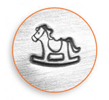 ROCKING HORSE Metal Stamp, ImpressArt Design, 6mm Great for Baby Shower Gifts, Steel Stamp