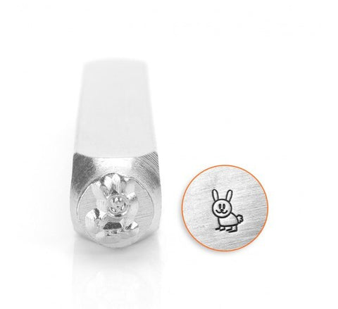 Hopper Rabbit Metal Stamp,  ImpressArt  6mm Jewelers Tool, Great Stamp for Children's Jewelry, Baby Shower Gifts or for Expectant Mothers