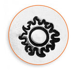 SUN Design Metal Stamp 6 mm  ImpressArt Design, Sun with Rays from the Space and Beyond, Great Hand Stamp for Metal Jewelry Blanks