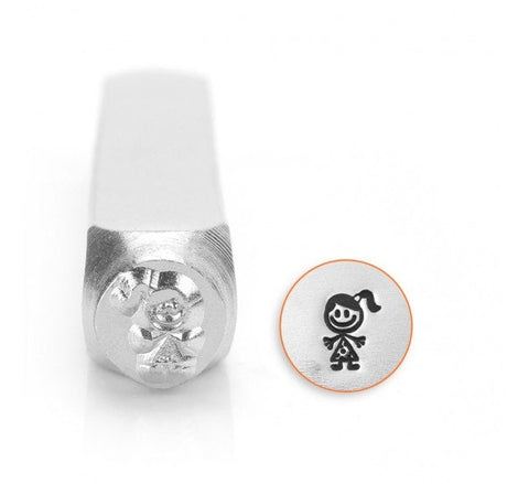 Sara Stick Figure Metal Stamp ImpressArt Design 6mm Jewelry Tool for Stamping Stick Figure People Jewelry, Steel Stamp