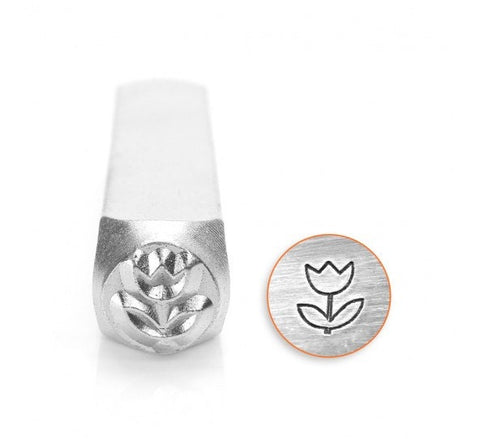 Tulip Metal Stamp, 6 mm, ImpressArt Design Stamp, Jewelry Making Steel Design Punch,  Flower Stamp, Steel Stamp