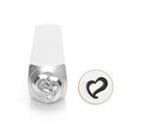 Swirly Heart Metal Stamp, 6mm Heart Stamp, ImpressArt Design, Love and Wedding Stamp, Stamping Tool for Leather, Clay and Metal, Steel Stamp