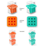 Numbers Metal Stamp Storage Case, ImpressArt Orange or Teal Stamp Holder, Stackable Storage Cases 3mm, 4mm or 6mm Empty Cases,