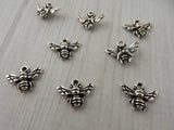 TierraCast BEE CHARMS Antique Silver / Honeybee Charm 15mm Double Sided Honey Bee Charm / Garden Charms / Gift for Crafter /  DIT Gift