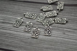 Floating Lotus Charms, TierraCast Antique Silver, Qty 4 to 20, Lotus Charms, 17mm, Yoga Meditaton Charms