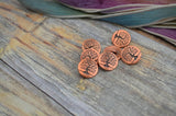 Tree of Life Metal Button Tierracast, Antique Copper Qty 4 to 20, 16mm 5/8” Yoga or Leather Wraps Clasp