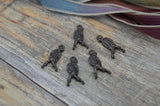 TierraCast Zombie Charms, 26mm Pendants, Frightful Delightful Halloween Charms, Qty 4, Black Oxide, Walking UnDead Charms